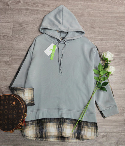 CM | Cómoda sudadera patchwork de manga larga