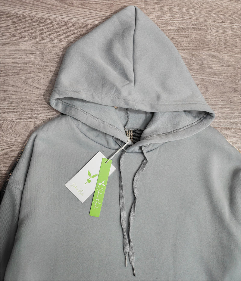 CM | Cómoda sudadera patchwork de manga larga