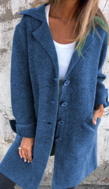 CM | Teni™ Chaqueta larga, informal y elegante con prácticos bolsillos.