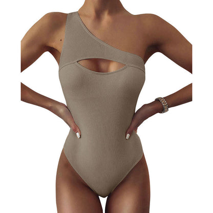 Kristi® | New Bikini Color One-shoulder One-piece Swimsuit