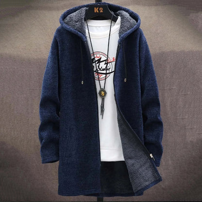 Men'S Plush Thick Knitted Sweater Coat Cardigan elevenforest