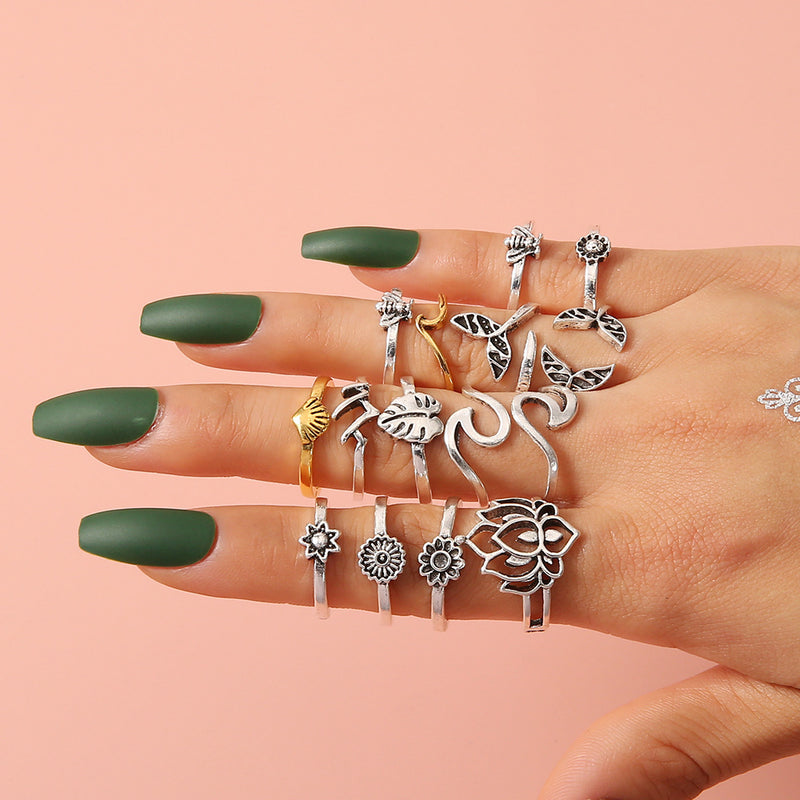 Oro Anillo hermoso con estilo único