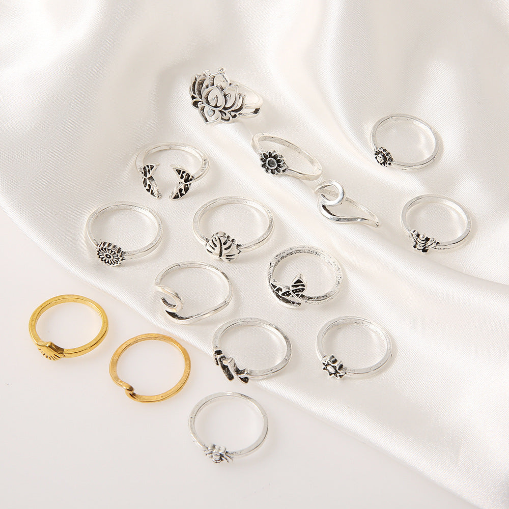 Oro Anillo hermoso con estilo único