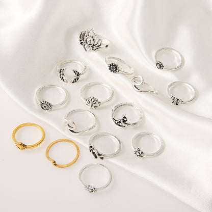 Oro Anillo hermoso con estilo único