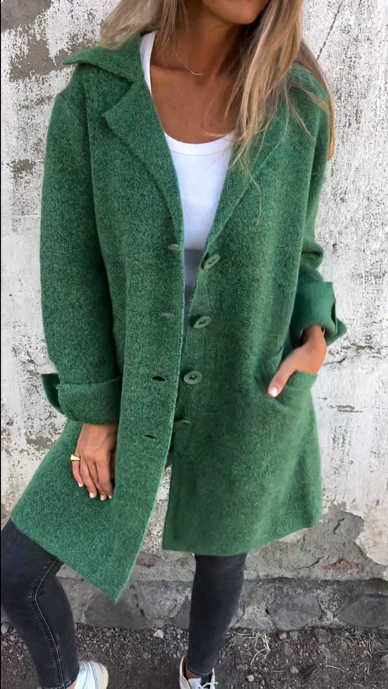 CM | Teni™ Chaqueta larga, informal y elegante con prácticos bolsillos.