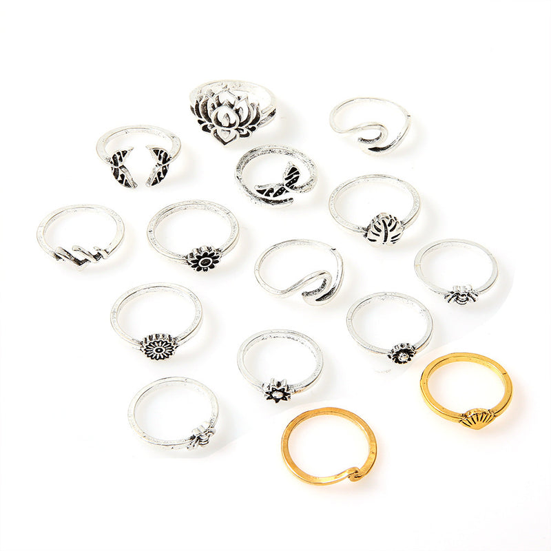 Oro Anillo hermoso con estilo único