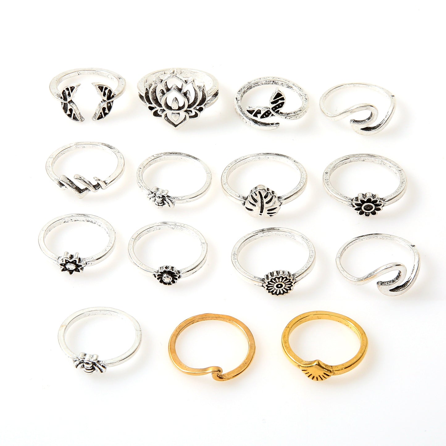 Oro Anillo hermoso con estilo único