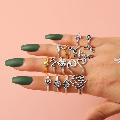 Oro Anillo hermoso con estilo único