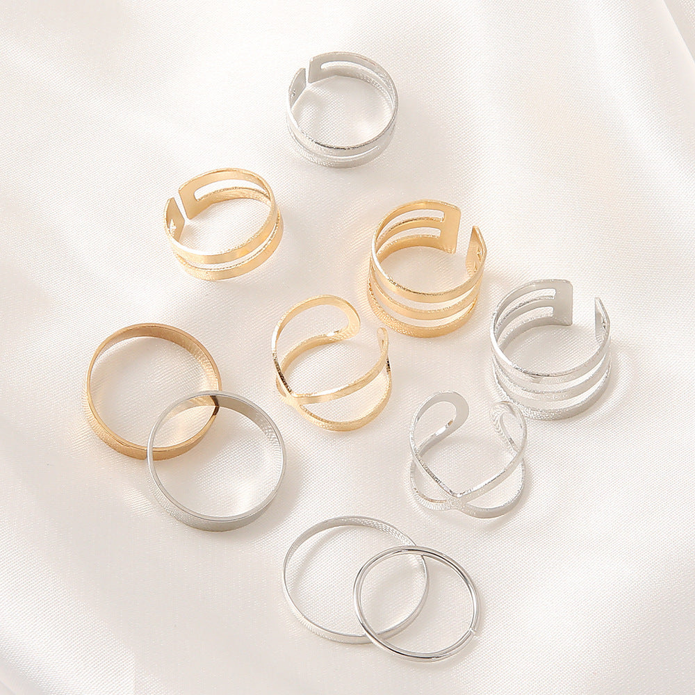 Oro Anillo artesanal delicado