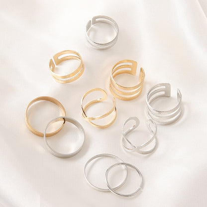 Oro Anillo artesanal delicado