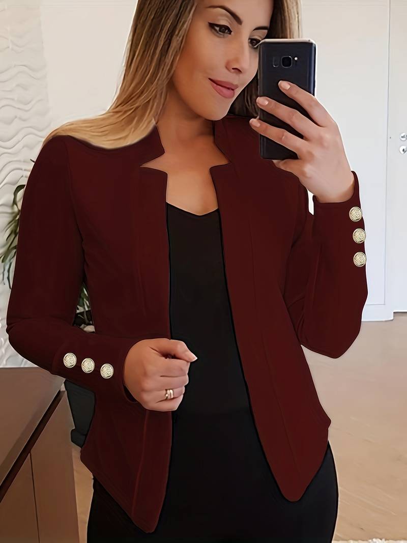 CM | blazer informal con mangas largas y botones
