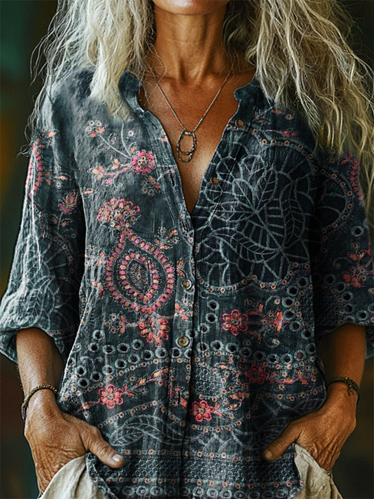 Camisa de estilo vintage atemporal