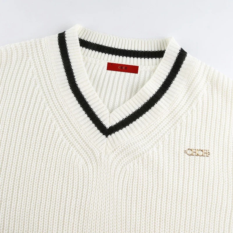 CM | MW - Elegante jersey con cuello en V