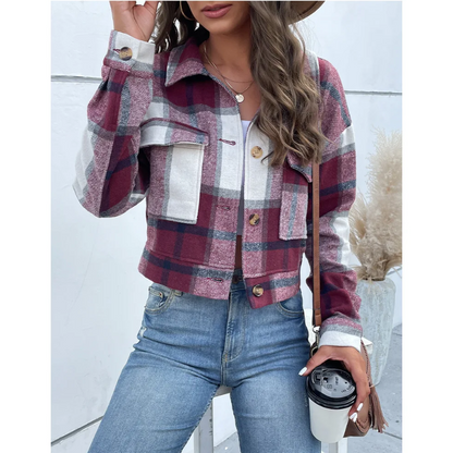 CM | Chaqueta a cuadros de moda para mujer