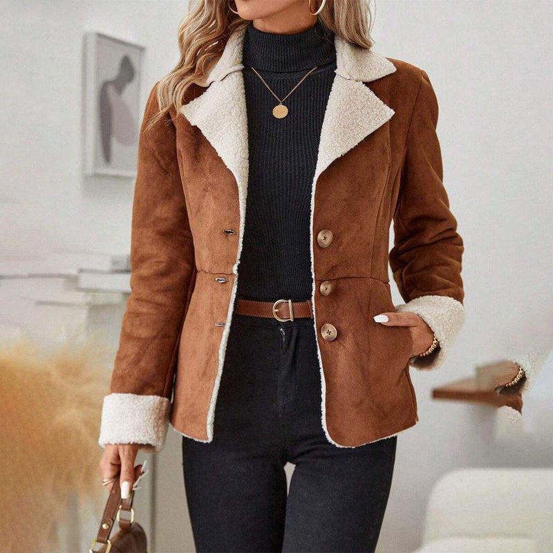 CM | Elegante abrigo de mujer con forro suave