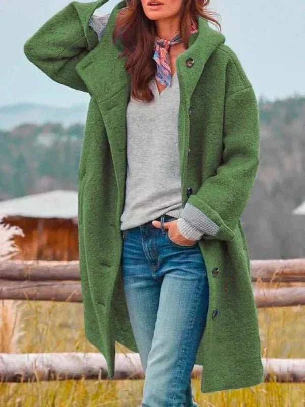 CM | elegante chaqueta larga de tweed