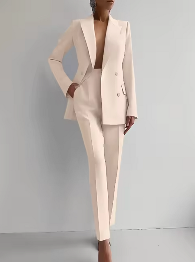 CM | Conjunto de blazer y pantalón plisado