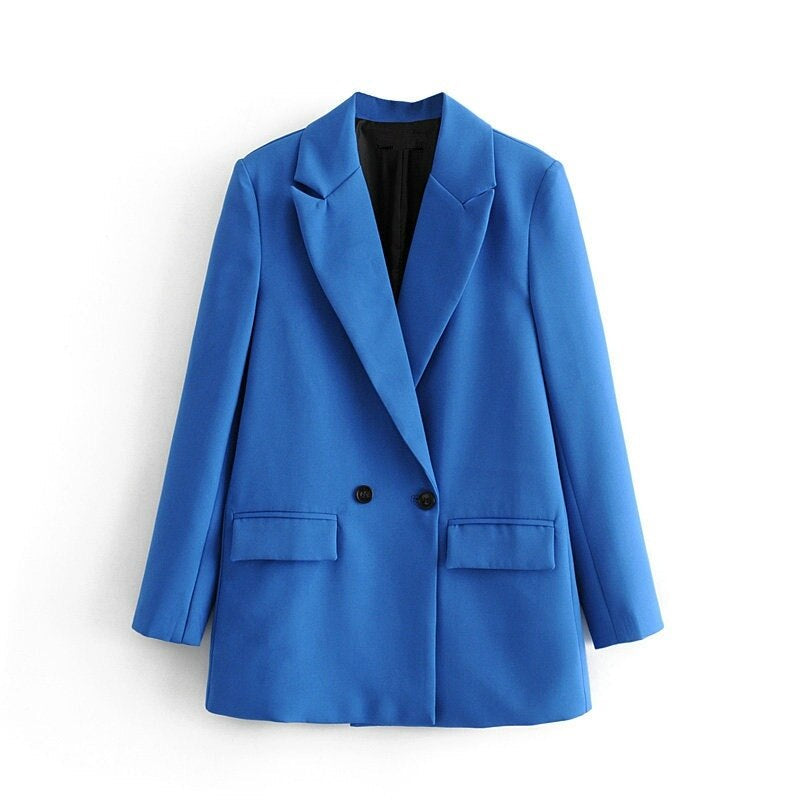 CM | Blazer de doble botonadura para mujer
