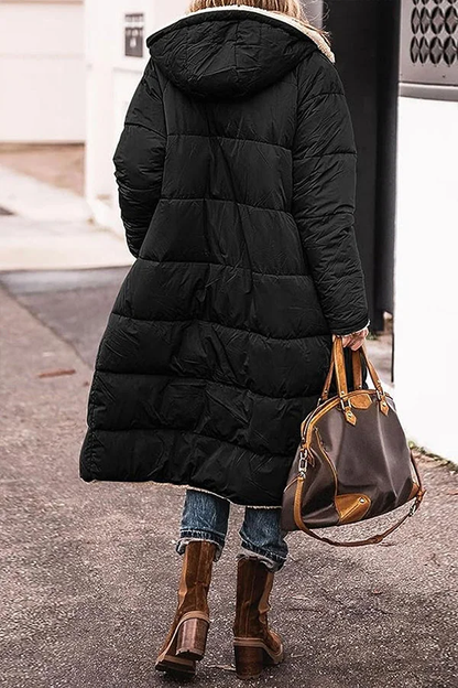 CM | Chaqueta de moda con capucha y cuello acentuado