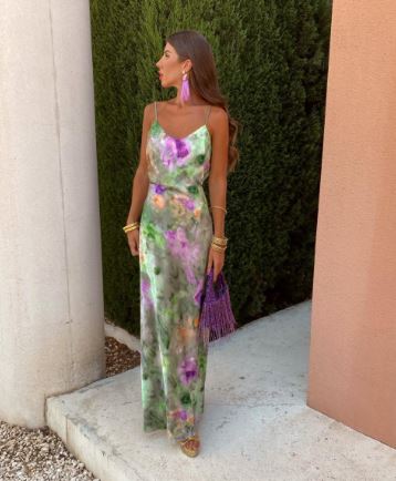 KL | Vestido largo con pañuelo desmontable