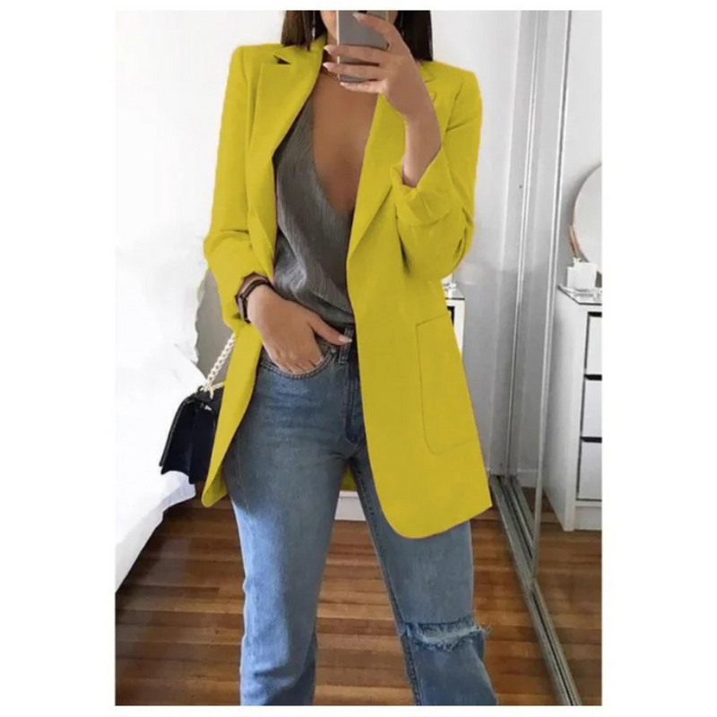 CM | Elegante blazer con bolsillos para mujer