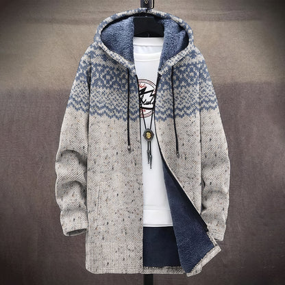 Men's Vintage Knitted Jacquard Pattern Cozy Cardigan Sweater elevenforest