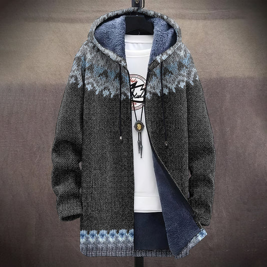 Vintage Knitted Jacquard Pattern Cozy Cardigan Sweater elevenforest
