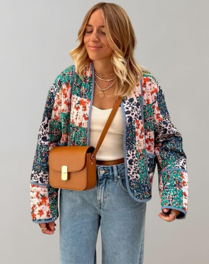 CM | Chaqueta suave estampada informal