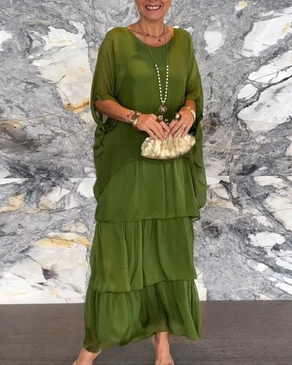 KL | Vestido maxi suelto a capas