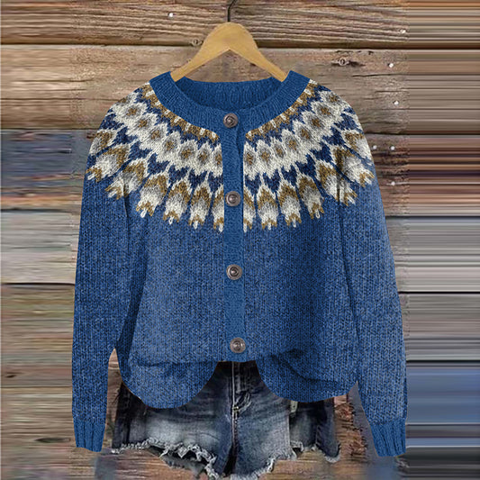 Vintage Fairman Island Knit Jacquard Sweater Cardigan elevenforest