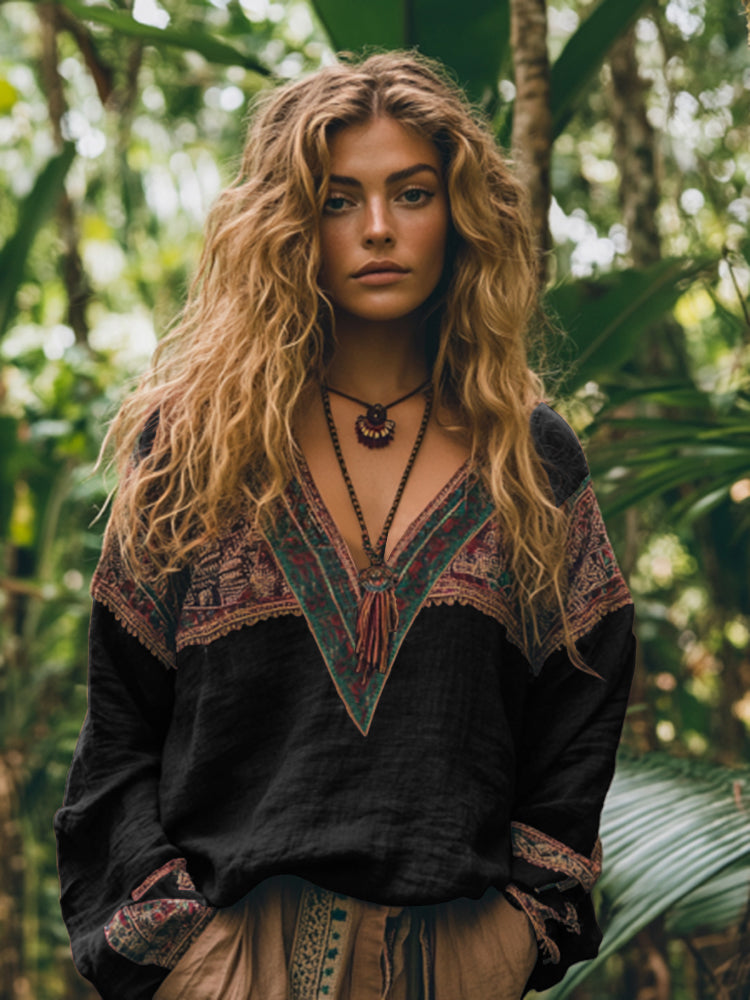 Blusa de estilo vintage atemporal