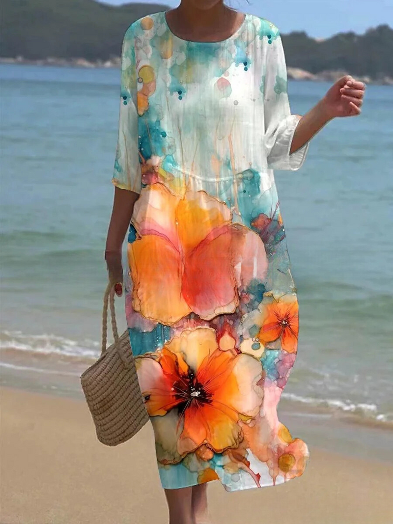 KL | Maxi vestido con estampado floral