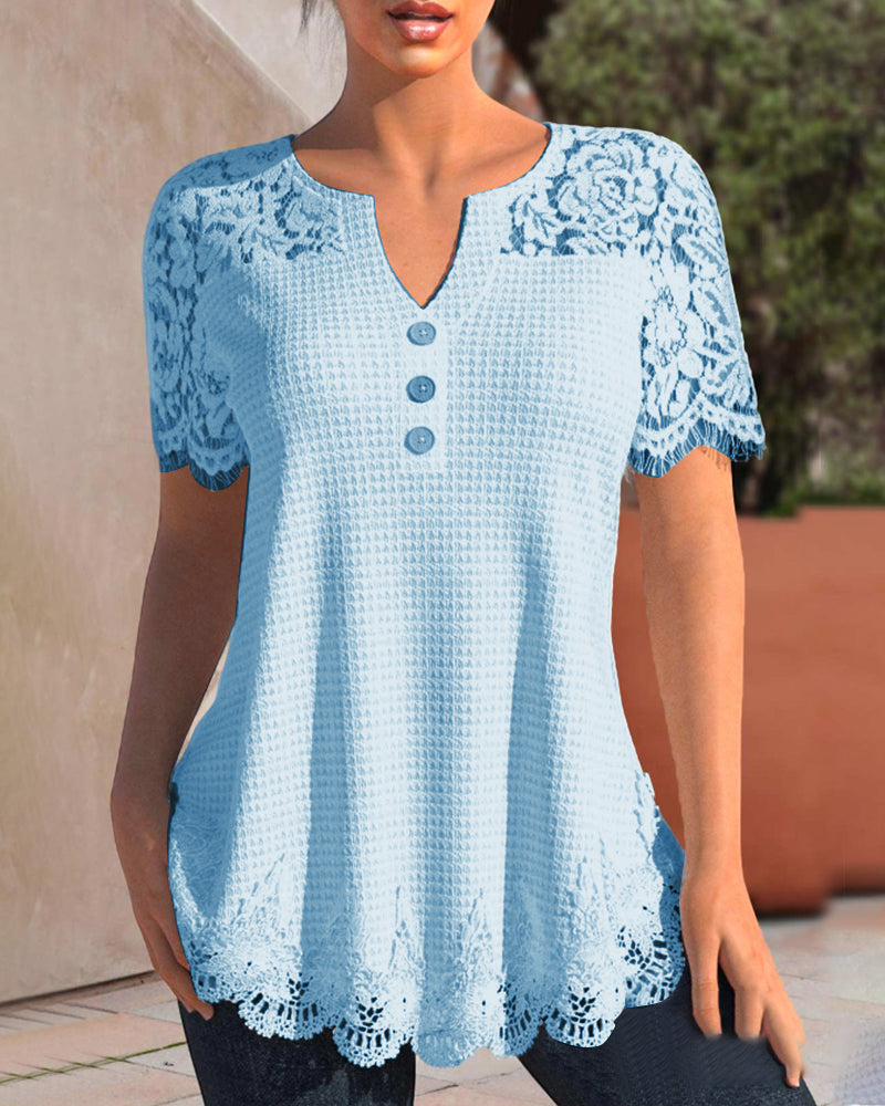 KL | Blusa de encaje estructurada