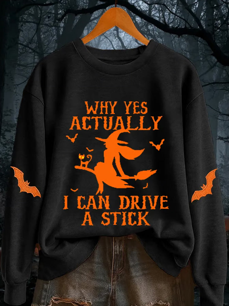 Women's Why Yes Actually I Can Drive A Stick Sweatshirt artswardrobe