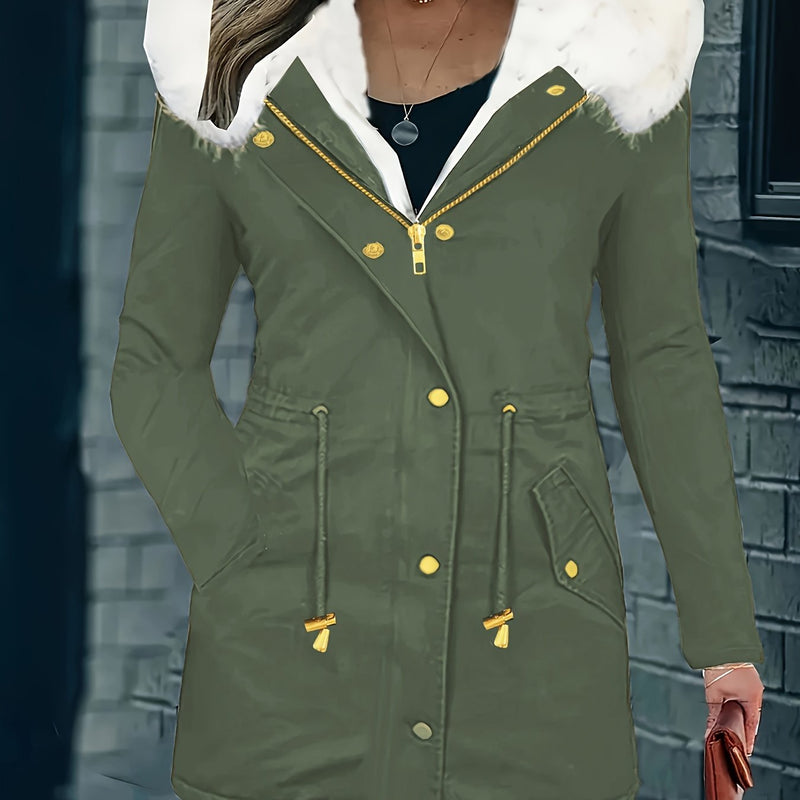 CM | Chaqueta informal con capucha y piel sintética