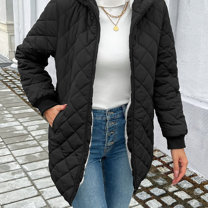 CM | Chaqueta acolchada con cremallera y forro imitación puerta