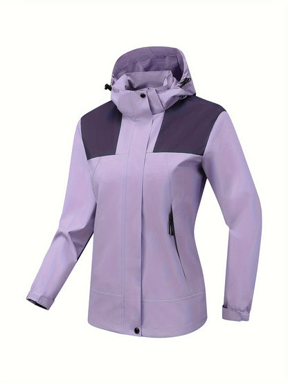 CM | Chaqueta deportiva impermeable con capucha para mujer