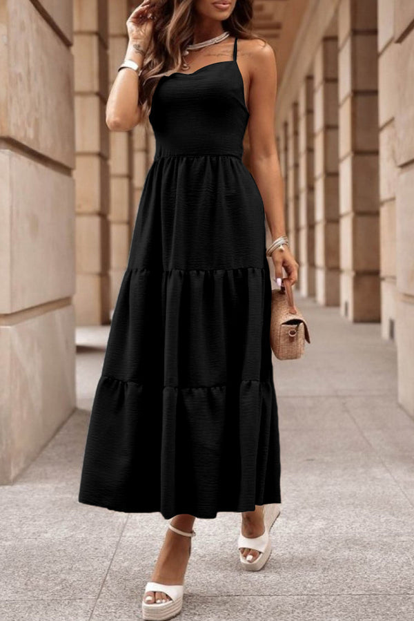 KL | Vestido multicapa con tirantes cruzados