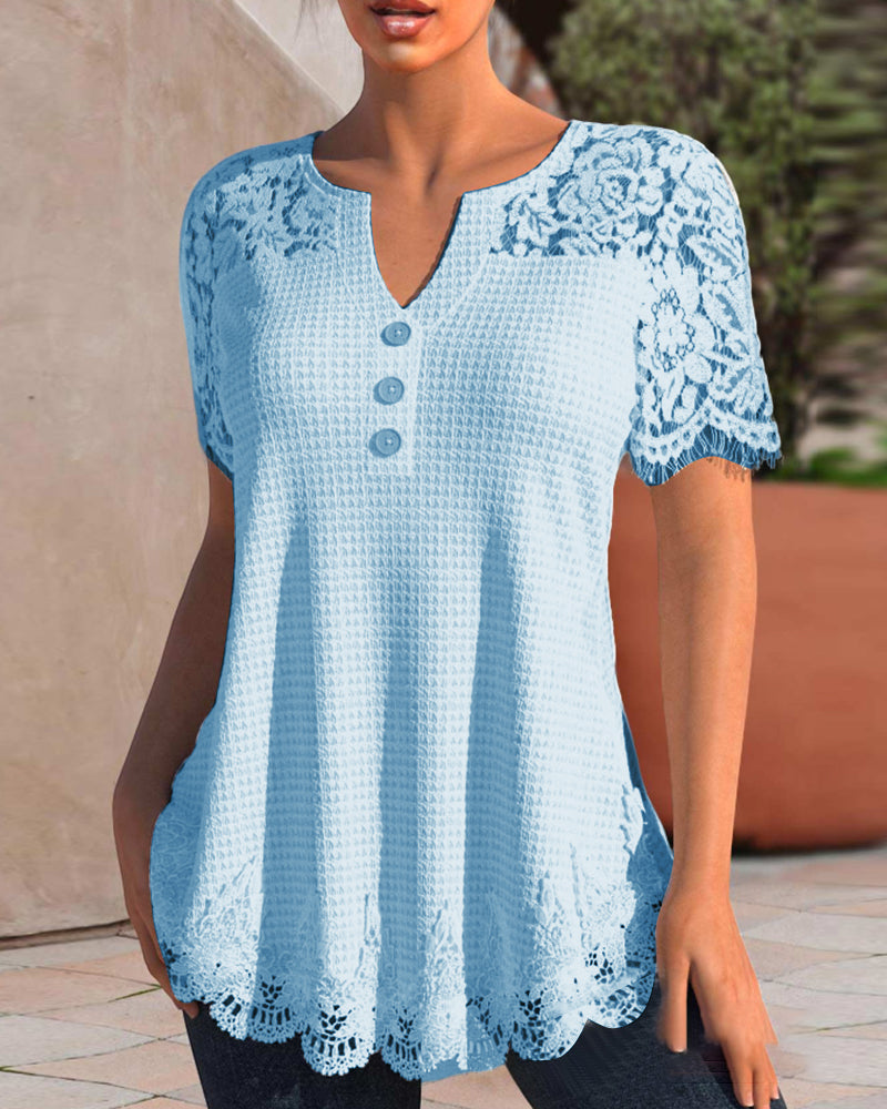 KL | Blusa de encaje estructurada