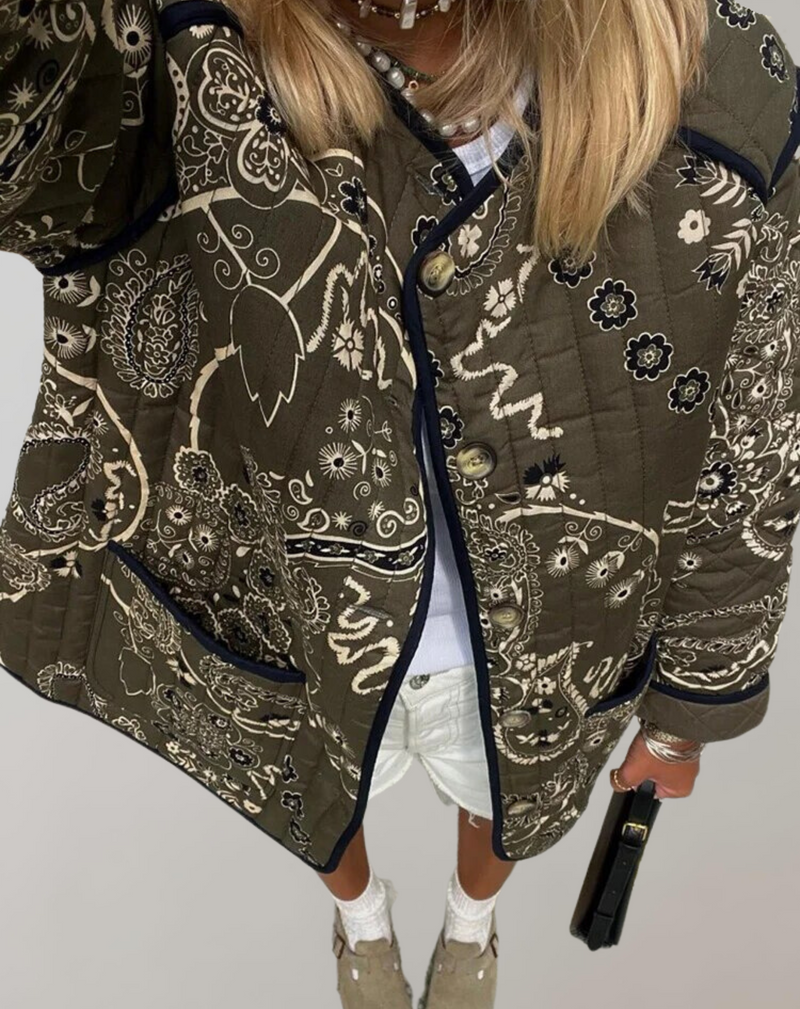 CM | Chaqueta suave estampada informal