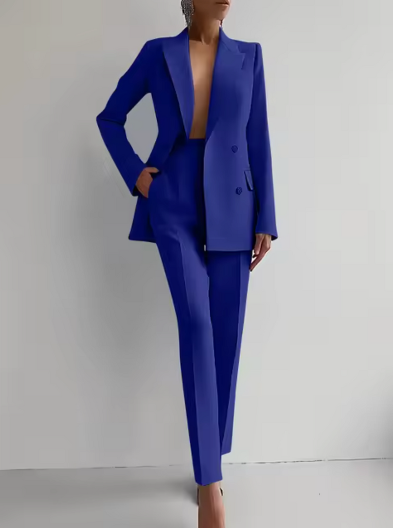 CM | Conjunto de blazer y pantalón plisado