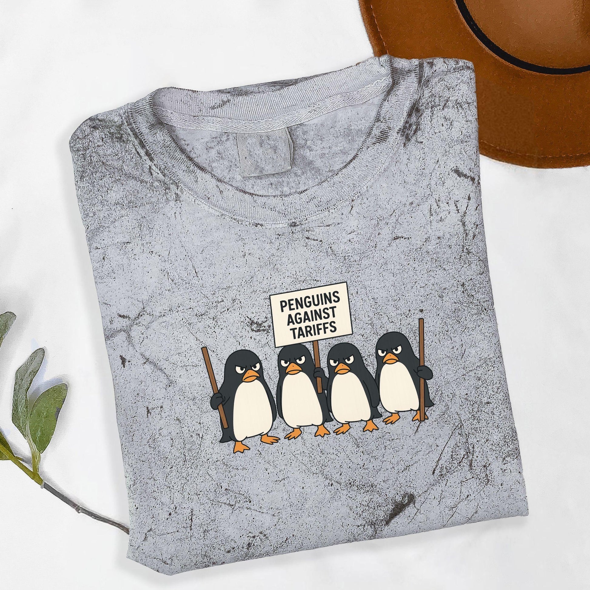 Comstylish Penguin Against Tariffs Fdt Short Sleeve T-shirt