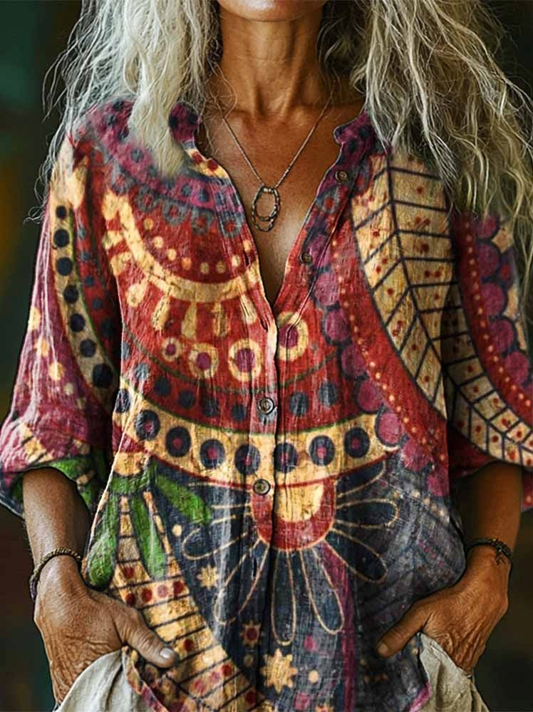 Camisa de estilo vintage atemporal