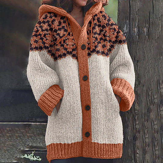 Vintage Icelandic Floral Art Warm Sweater Cardigan elevenforest