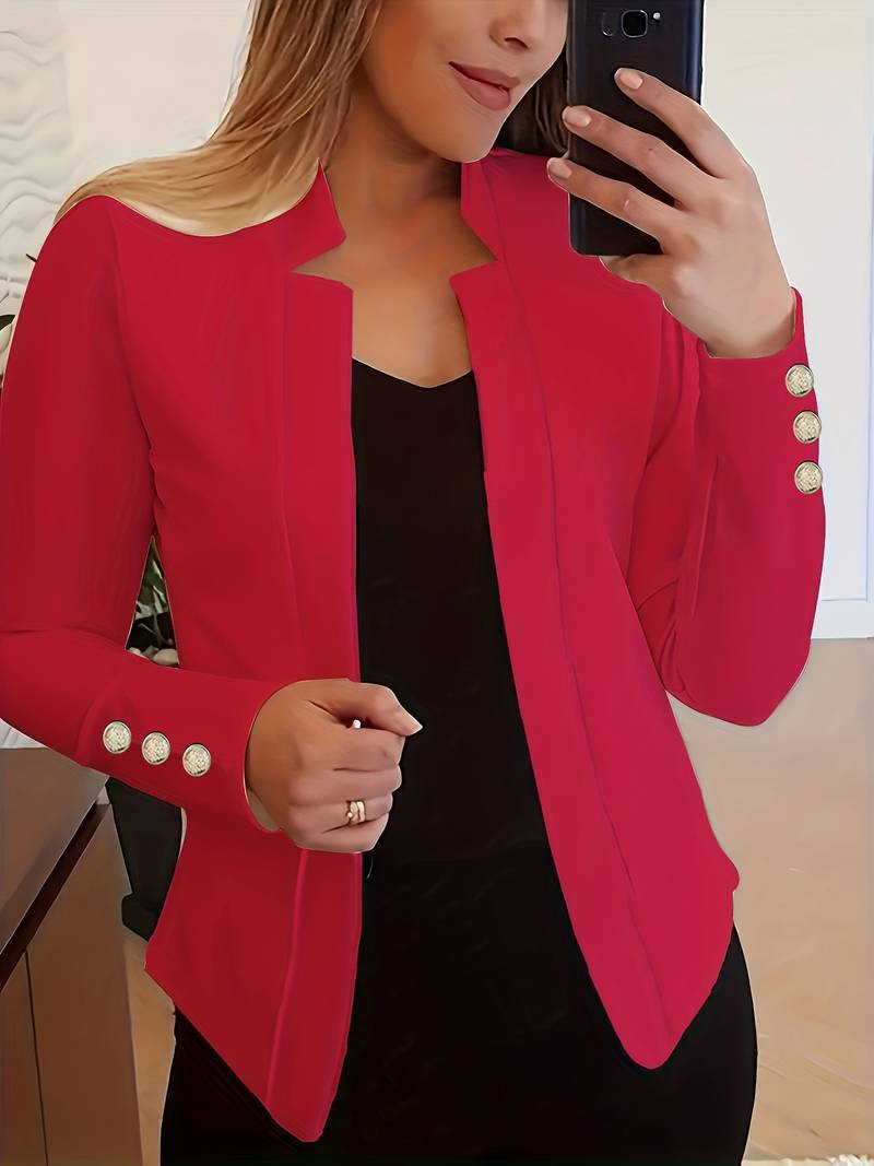 CM | blazer informal con mangas largas y botones