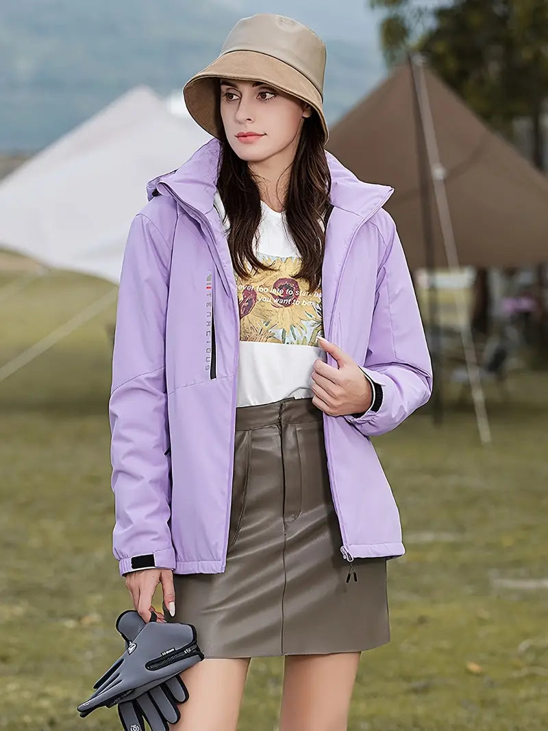 CM | Chaqueta impermeable con capucha para mujer