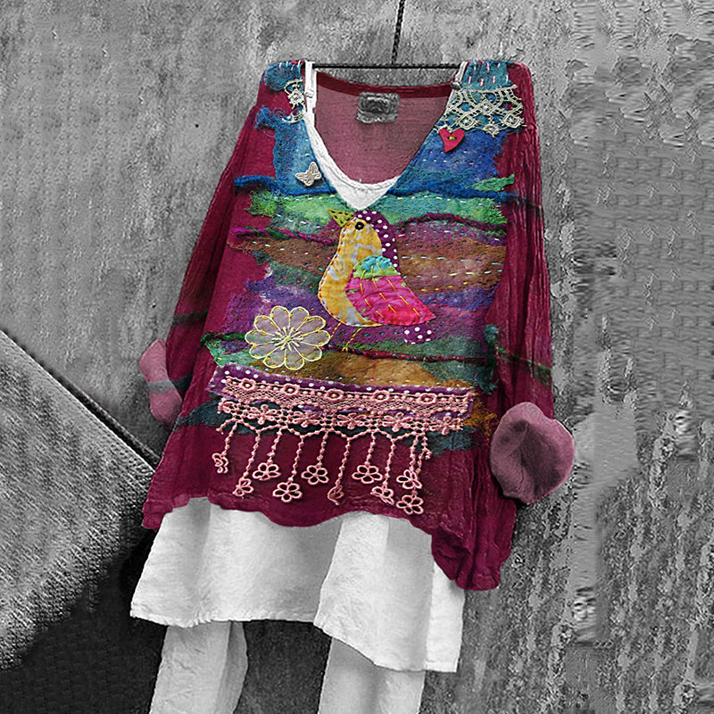 Camisa de estilo vintage atemporal