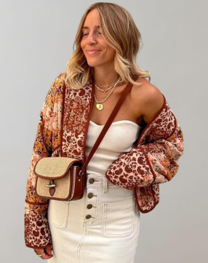 CM | Chaqueta suave estampada informal