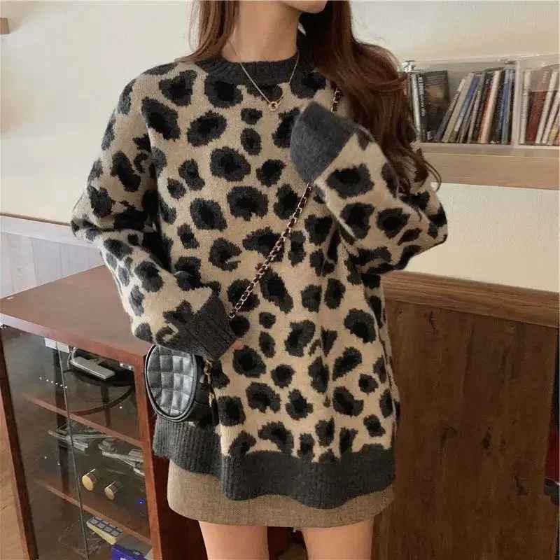 CM | Cálido jersey con estampado de leopardo