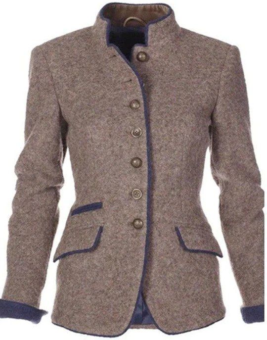 CM | Elegante chaqueta de traje a medida con cuello alto
